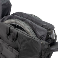 Orucase Airport Ninja Bicycle Travel Case - open view with a mountain bike packed